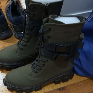 Olive Green Combat Boots